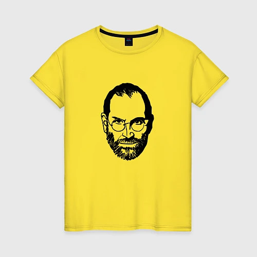 Женская футболка Стив Джобс / Желтый – фото 1