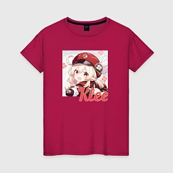 Футболка хлопковая женская Klee, цвет: маджента