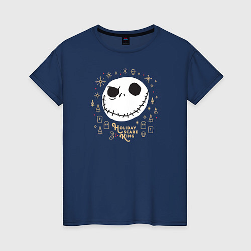 Женская футболка Holiday Scare King / Тёмно-синий – фото 1