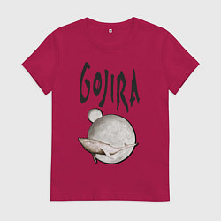 Футболка хлопковая женская Gojira, цвет: маджента