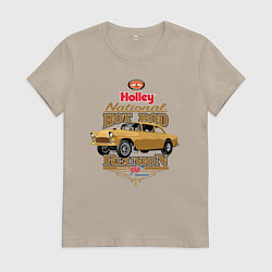 Футболка хлопковая женская Gasser, цвет: миндальный