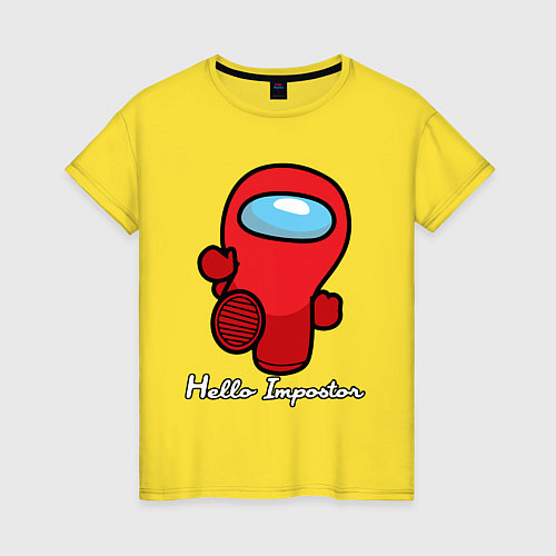 Женская футболка Hello Impostor / Желтый – фото 1