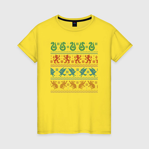 Женская футболка Символы / Желтый – фото 1