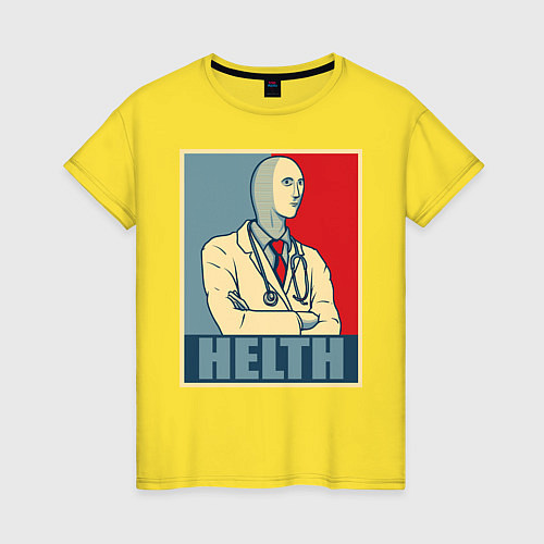 Женская футболка Helth / Желтый – фото 1