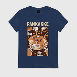 Футболка хлопковая женская Pankakke, цвет: тёмно-синий