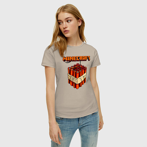Женская футболка Minecraft / Миндальный – фото 3