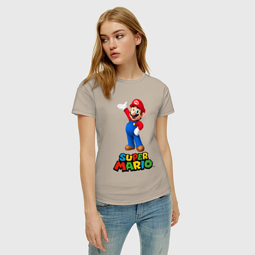 Женская футболка Super Mario / Миндальный – фото 3