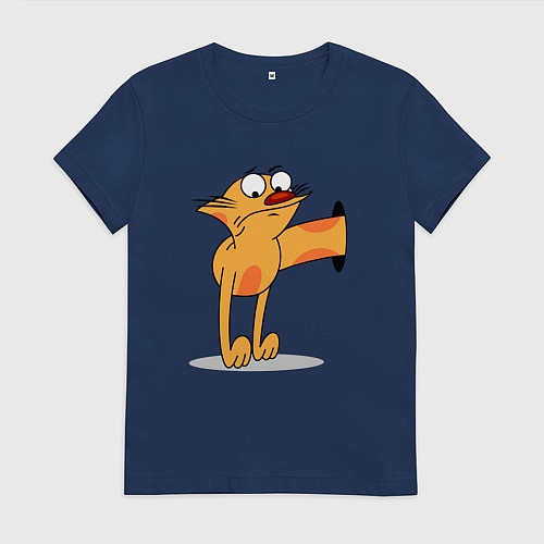 Женская футболка Котопес / Тёмно-синий – фото 1