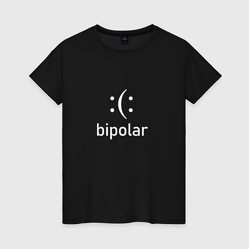 Женская футболка Логотип биполярки / Черный – фото 1
