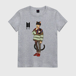 Женская футболка BTS Cat