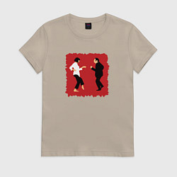 Футболка хлопковая женская Dance mia vega, цвет: миндальный