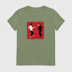 Футболка хлопковая женская Dance mia vega, цвет: авокадо