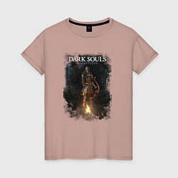 Футболка хлопковая женская Dark Souls Remastered, цвет: пыльно-розовый