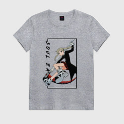 Футболка хлопковая женская Моя геройская академия, цвет: меланж