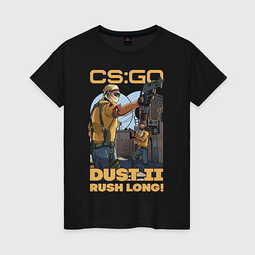 Женская футболка CS:GO DUST 2 / Черный – фото 1