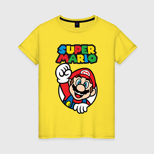 Женская футболка Mario / Желтый – фото 1