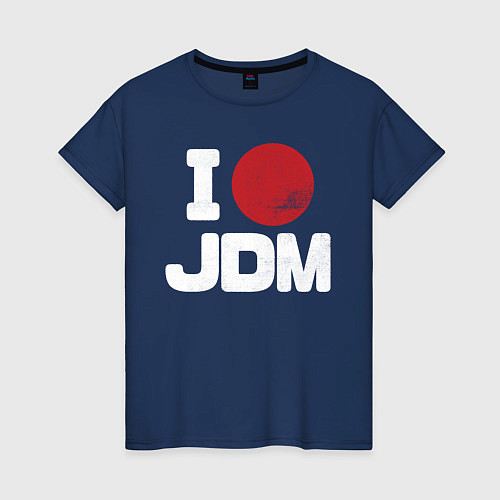 Женская футболка JDM / Тёмно-синий – фото 1