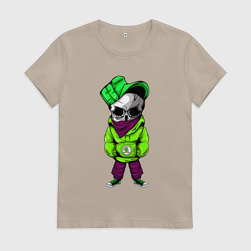 Женская футболка Skoda Skull Z / Миндальный – фото 1