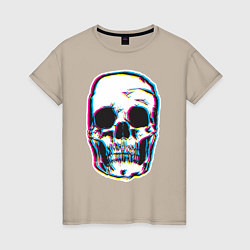Женская футболка Glitch Skull