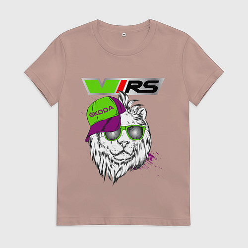 Женская футболка Skoda RS Шкода РС Z / Пыльно-розовый – фото 1