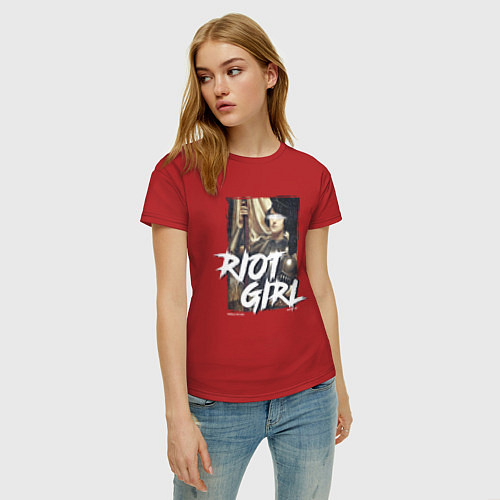 Женская футболка Riot girl / Красный – фото 3