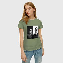 Футболка хлопковая женская Tom hardy, цвет: авокадо — фото 2