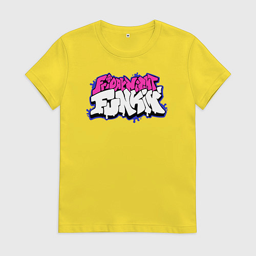 Женская футболка Friday Night Funkin, лого / Желтый – фото 1