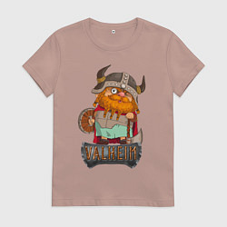 Футболка хлопковая женская Valheim, цвет: пыльно-розовый