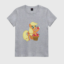 Футболка хлопковая женская Applejack, цвет: меланж