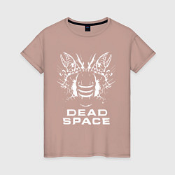 Футболка хлопковая женская DEAD SPACE МЁРТВЫЙ КОСМОС, цвет: пыльно-розовый