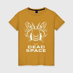 Футболка хлопковая женская DEAD SPACE МЁРТВЫЙ КОСМОС, цвет: горчичный