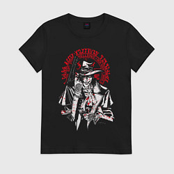 Футболка хлопковая женская Хеллсинг, Алукард, цвет: черный