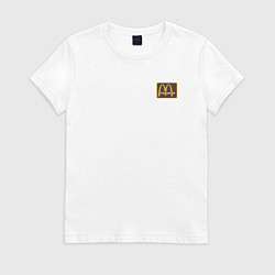 Футболка хлопковая женская Travis scott лого мак, цвет: белый