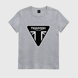 Футболка хлопковая женская Triumph Мото Лого Z, цвет: меланж