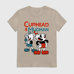 Женская футболка Cuphead & Mugman