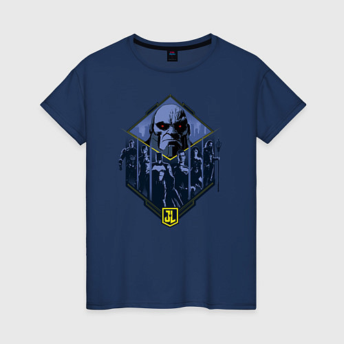 Женская футболка Дарксайд V Лига Справедливости / Тёмно-синий – фото 1