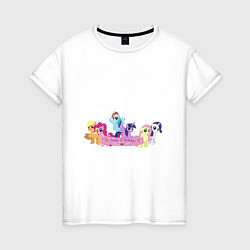 Футболка хлопковая женская My Little Pony Happy Birthday, цвет: белый