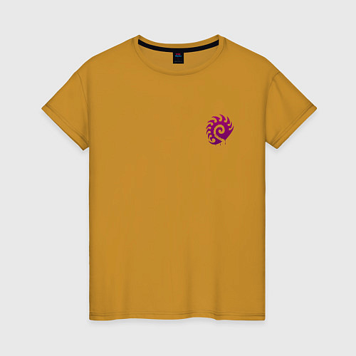 Женская футболка Zerg logo mini Purple / Горчичный – фото 1