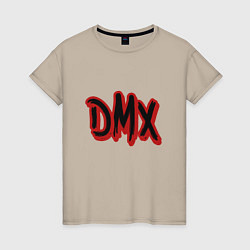 Футболка хлопковая женская DMX Rap, цвет: миндальный