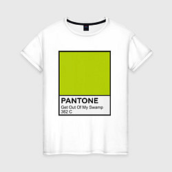 Футболка хлопковая женская Shrek: Pantone Color, цвет: белый