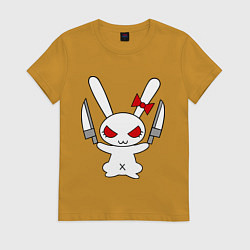 Женская футболка Зайка с ножами