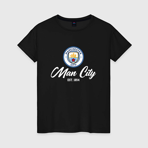 Женская футболка MAN CITY EST 1894 / Черный – фото 1