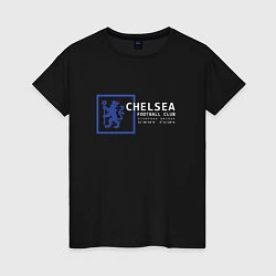 Футболка хлопковая женская FC Chelsea Stamford Bridge 202122, цвет: черный