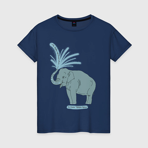 Женская футболка Слониха / Тёмно-синий – фото 1