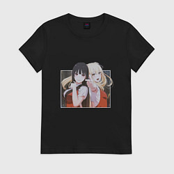 Футболка хлопковая женская Безумный азарт, цвет: черный