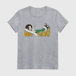 Футболка хлопковая женская Not Today, цвет: меланж
