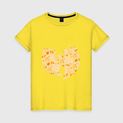 Футболка хлопковая женская Wu-Tang Cheese, цвет: желтый