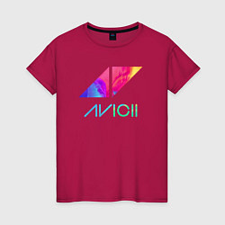 Женская футболка AVICII RAIBOW