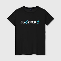 Футболка хлопковая женская ВаDICK, цвет: черный