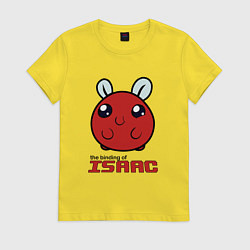Футболка хлопковая женская The binding of isaac Monsters, цвет: желтый
